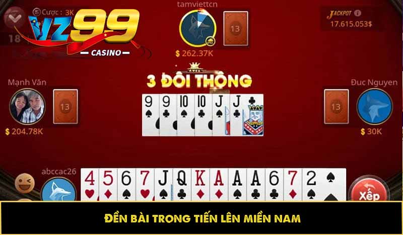 Tiến lên miền Nam: Học cách chơi tiến lên đơn giản cùng VZ99 8 đền bài trong tiến lên miền nam